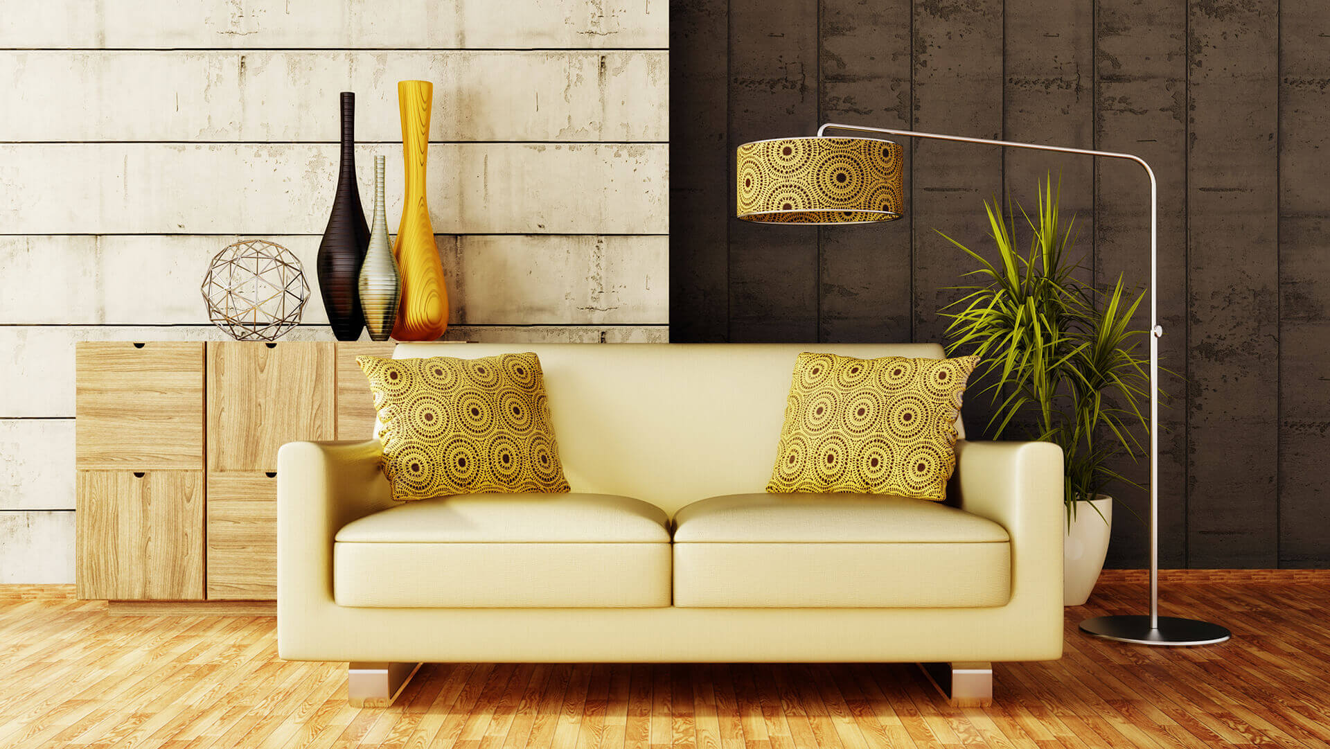 Sandal sofa with soft fabric